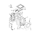 Whirlpool 7MWFW72HEDW0 top and cabinet parts diagram