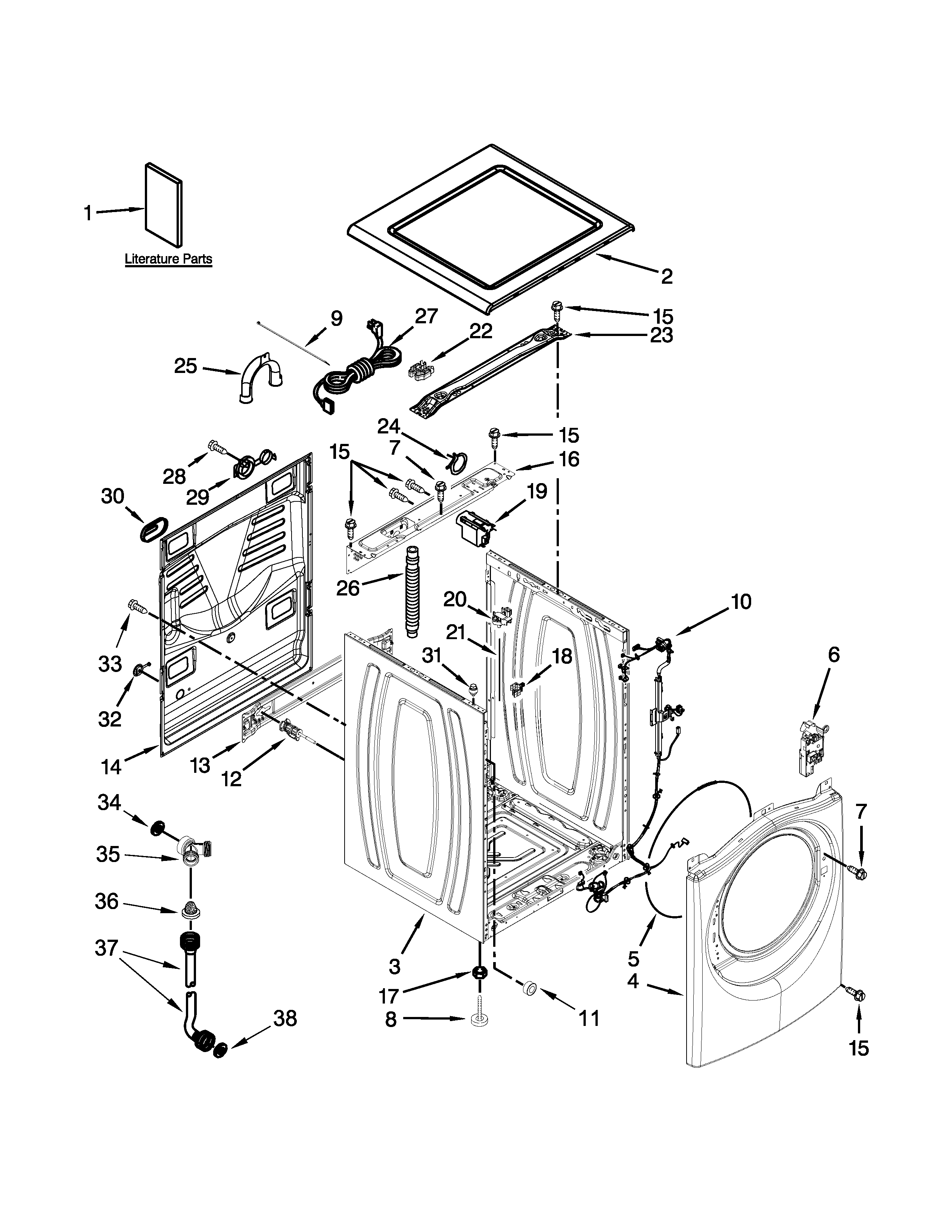 Top and cabinet parts