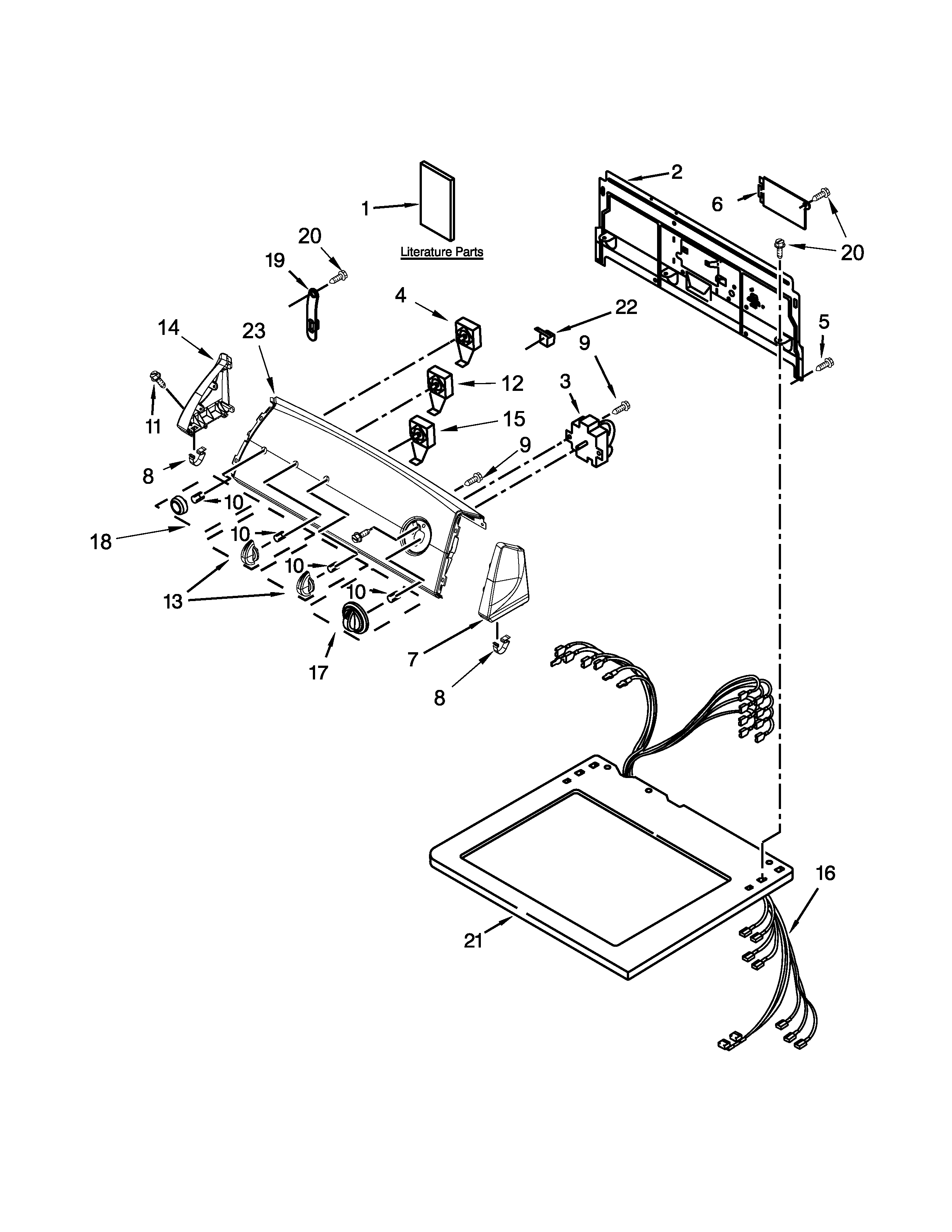 Top and console parts