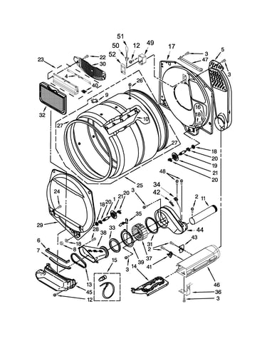 Dryer bulkhead parts
