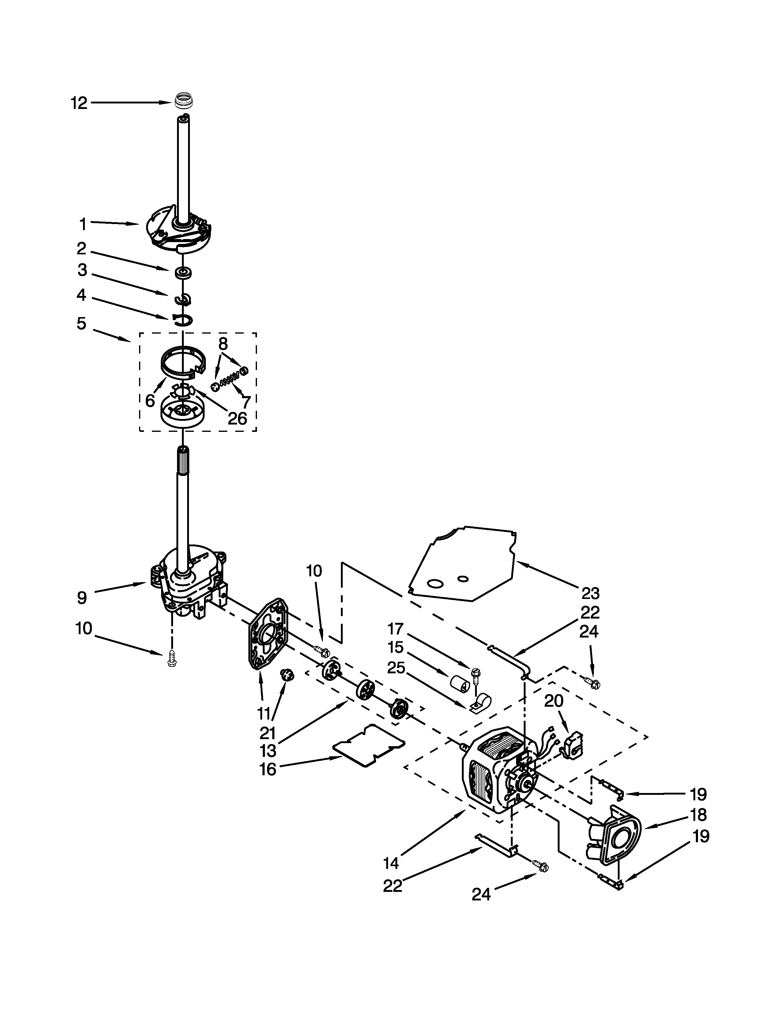 BRAKE, CLUTCH, GEARCASE, MOTOR AND PUMP PARTS