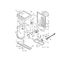 Maytag YMET3800XW2 dryer cabinet and motor parts diagram