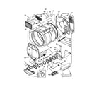 Maytag YMET3800XW2 dryer bulkhead parts diagram