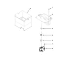Whirlpool WRF736SDAW12 motor and ice container parts diagram