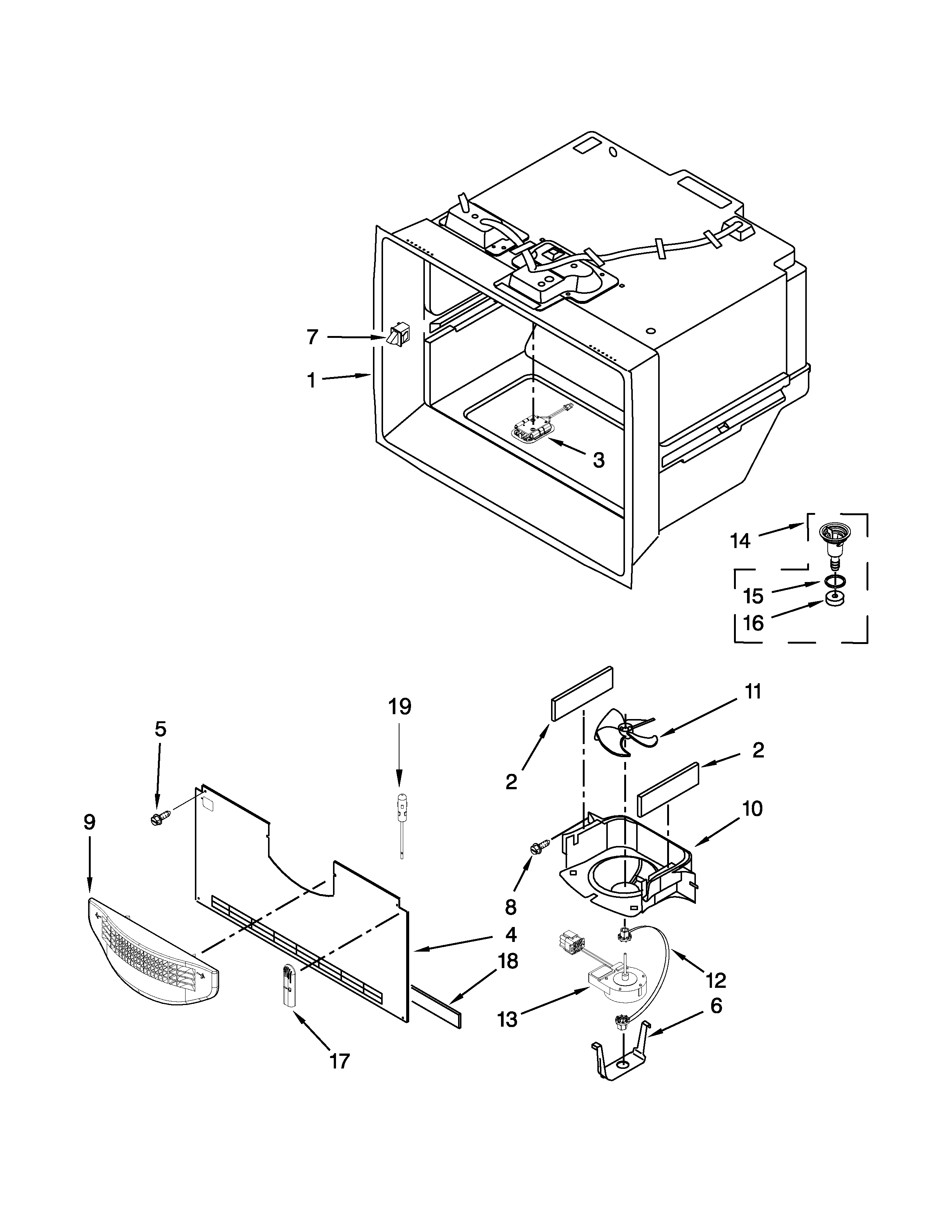 Freezer liner parts