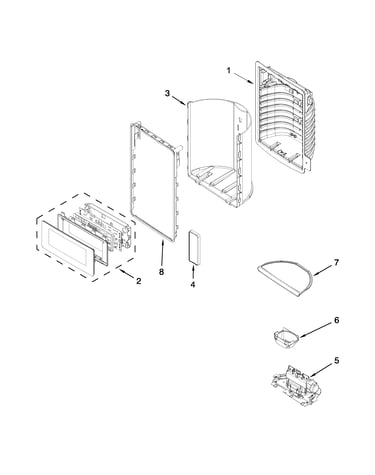 Dispenser front parts