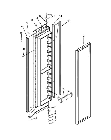 Freezer door parts