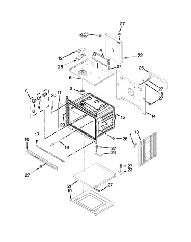 Upper oven parts