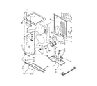 Whirlpool WGT3300XQ3 dryer cabinet and motor parts diagram