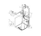 Whirlpool WGT3300XQ3 dryer support and washer harness parts diagram