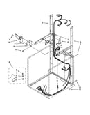 Dryer support and washer harness parts