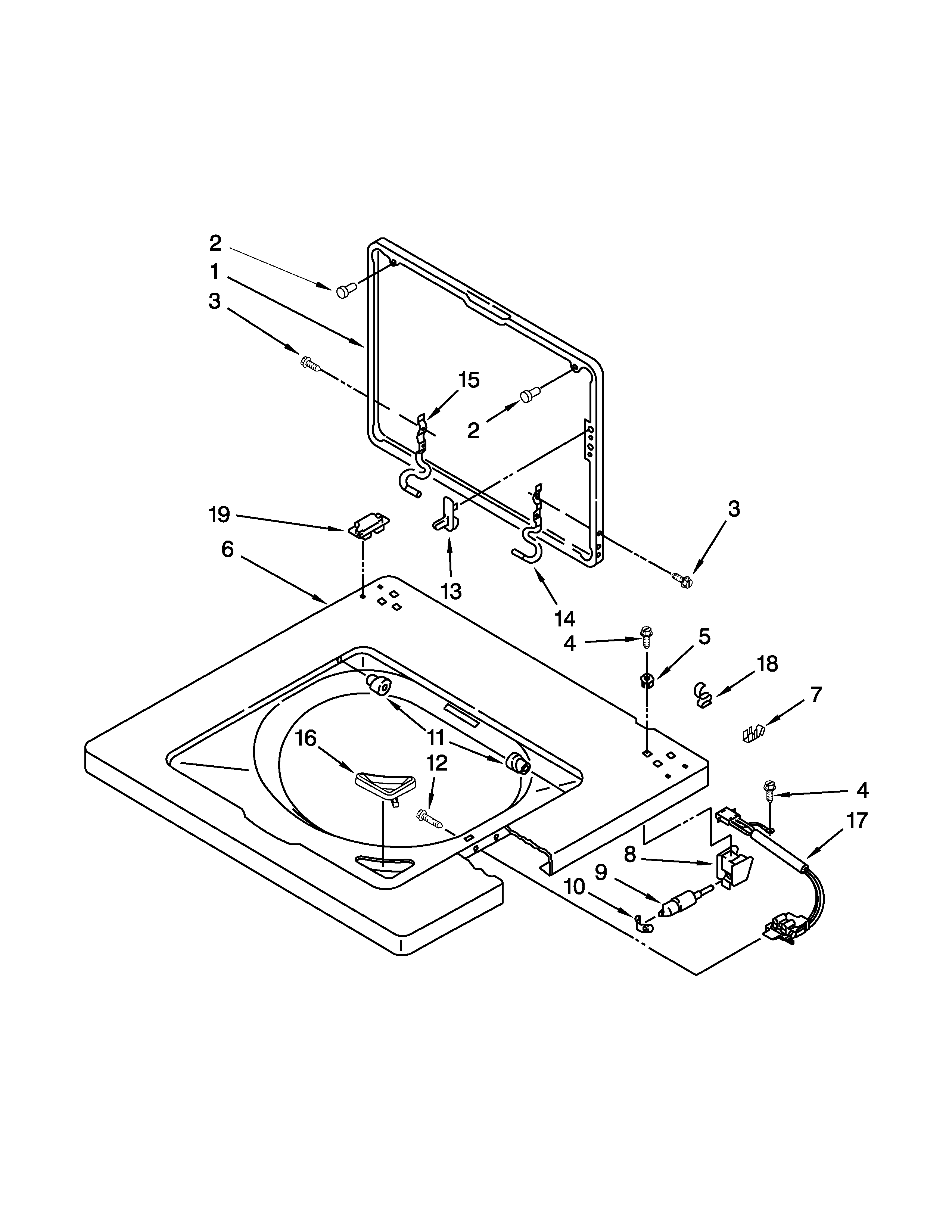 Washer top and lid parts