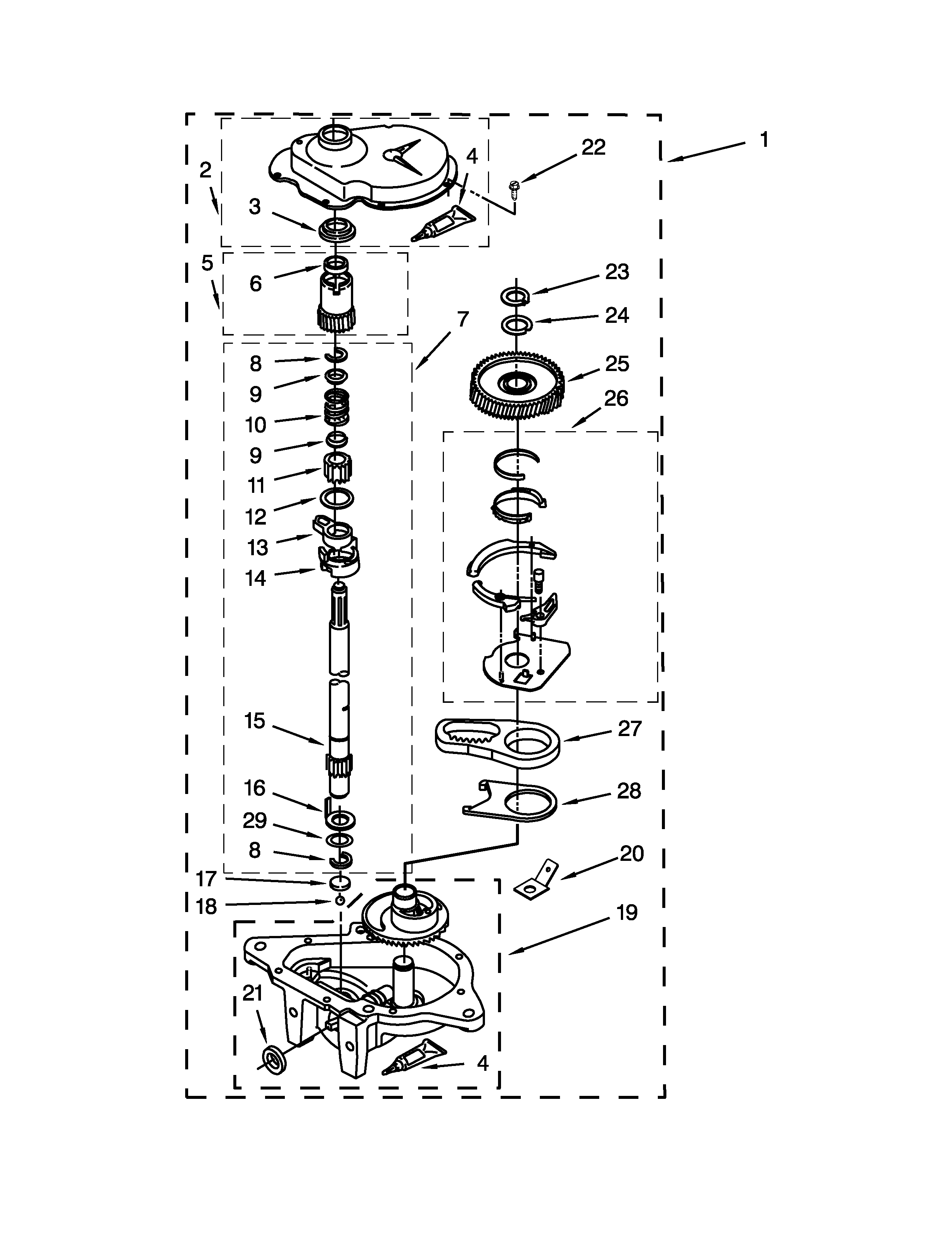 Gearcase parts