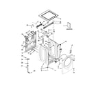 Whirlpool 7MWFW81HEDW0 top and cabinet parts diagram