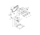Whirlpool 7MWTW1701DQ0 controls and water inlet parts diagram