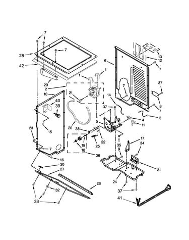 Dryer cabinet and motor parts