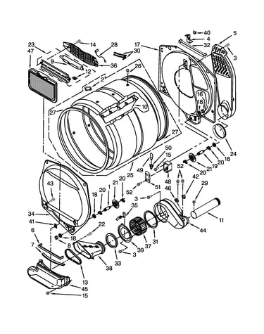 Dryer bulkhead parts