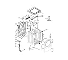 Whirlpool 7MWFW87HEDC0 top and cabinet parts diagram