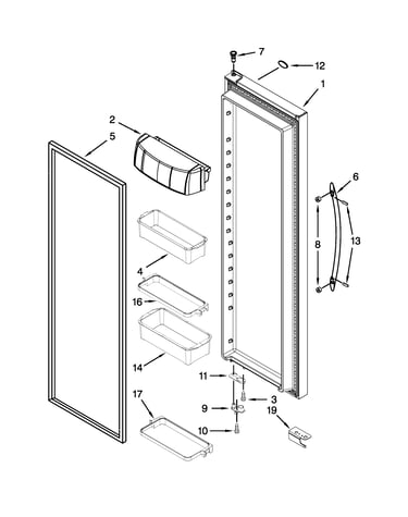 Refrigerator door parts