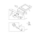 Whirlpool YWED97HEXL0 top and console parts diagram
