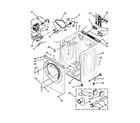 Whirlpool YWED97HEXL0 cabinet parts diagram