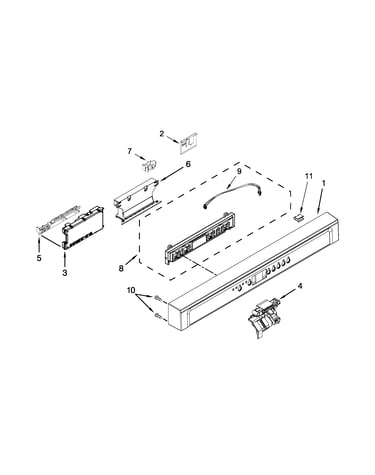 Control panel and latch parts