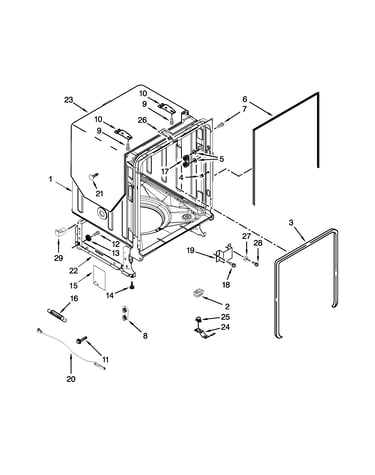 Tub and frame parts