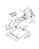 Burner box, gas valves and switches