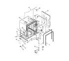 Ikea IUD8555DX0 tub, tank and frame parts diagram