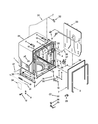 Tub, tank and frame parts