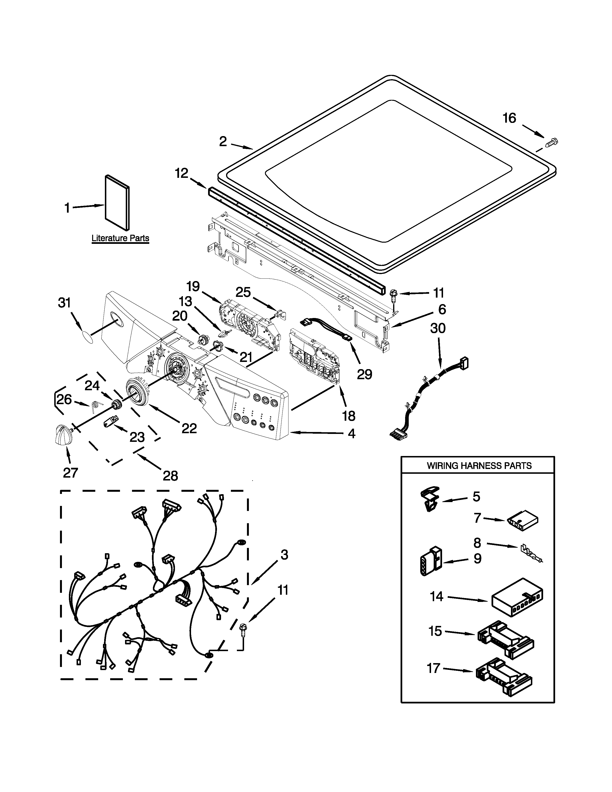 Top and console parts
