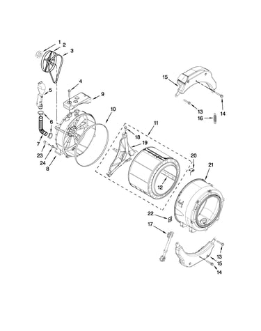 Tub and basket parts
