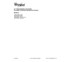 Whirlpool WFG510S0AB1 cover sheet diagram