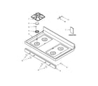 Whirlpool WFG510S0AB2 cooktop parts diagram