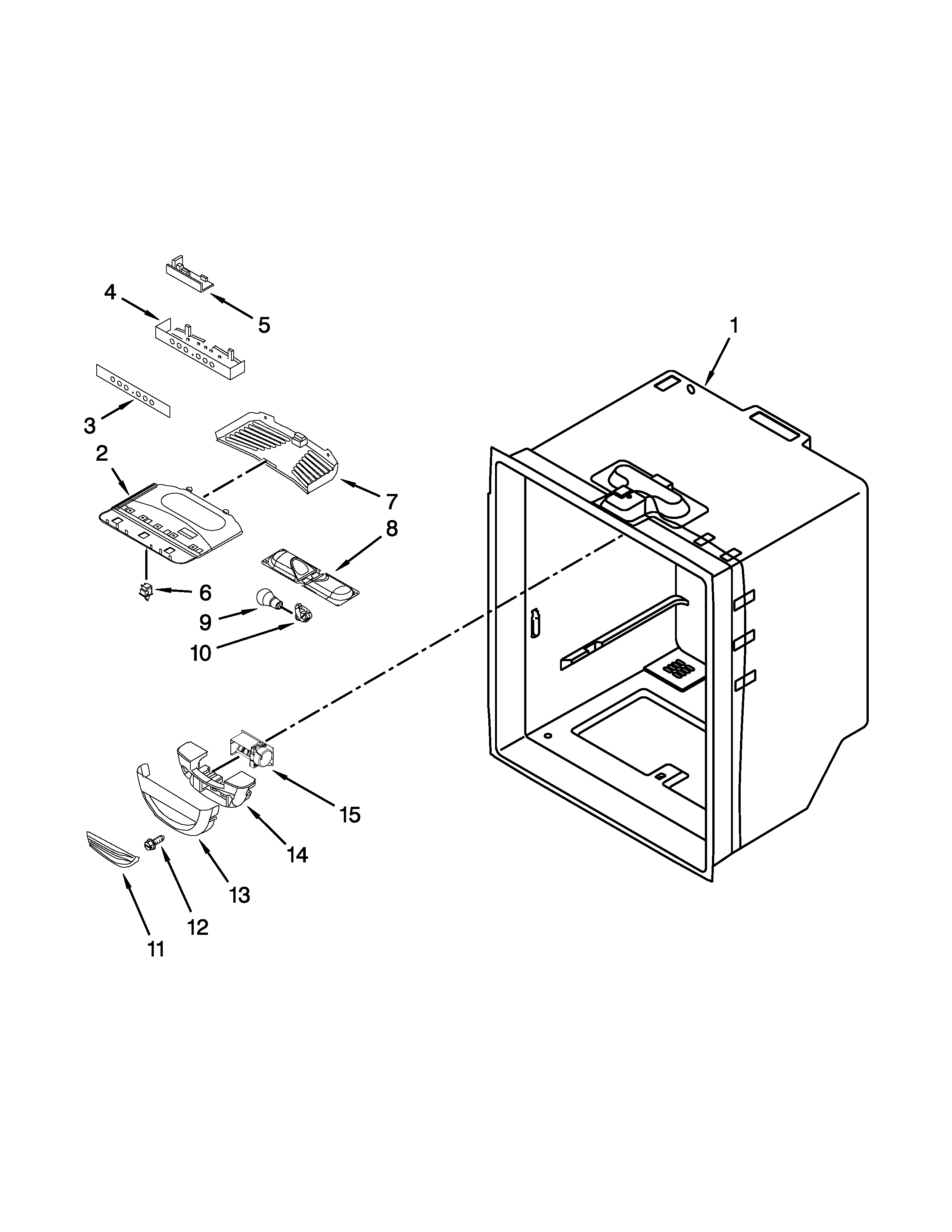 Refrigerator liner parts