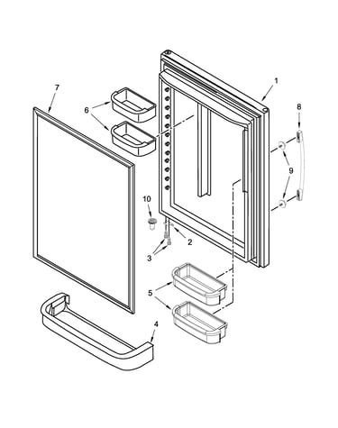 Refrigerator door parts