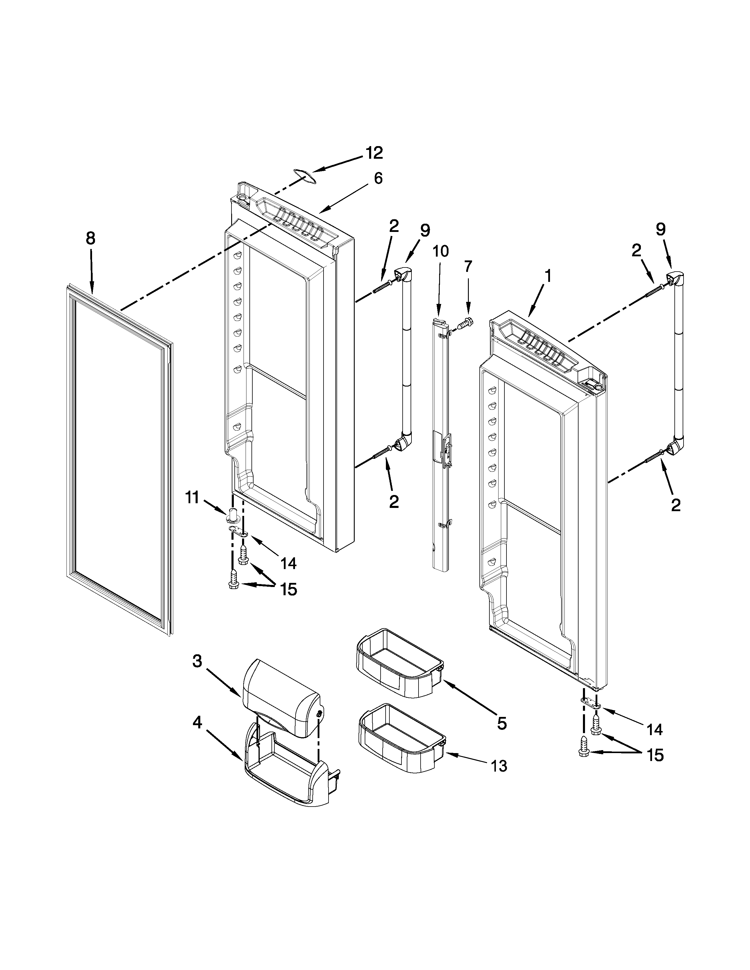 Refrigerator door parts