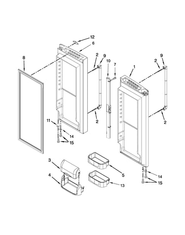 Refrigerator door parts