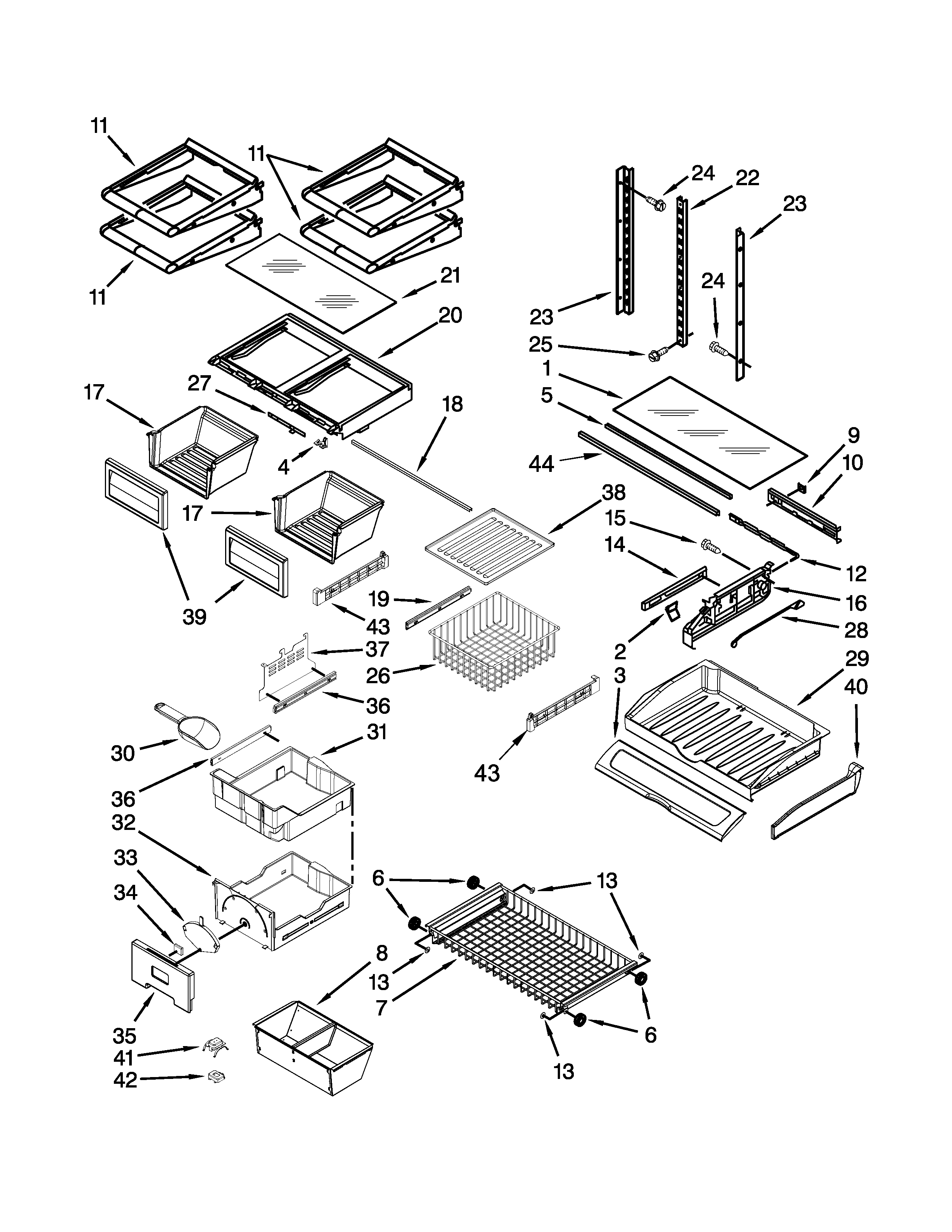 Shelf parts