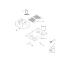Ikea ICS500DS00 cooktop, burner and grate parts diagram