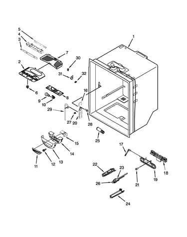 Refrigerator liner parts