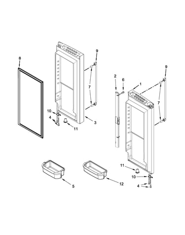Refrigerator door parts