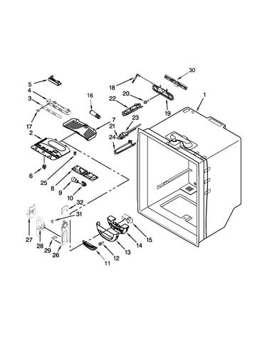 Refrigerator liner parts