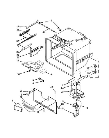 Freezer liner parts