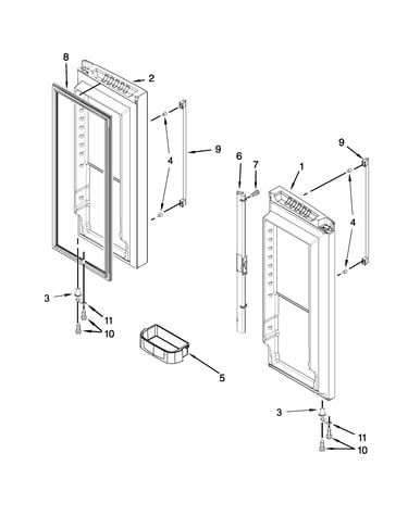 Refrigerator door parts