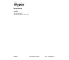 Whirlpool WRF560SFYB04 cover sheet diagram
