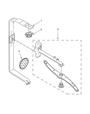 Upper wash and rinse parts
