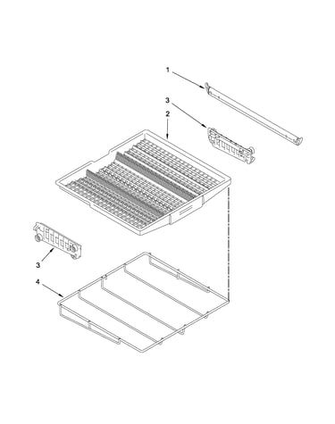 Third level rack and track parts