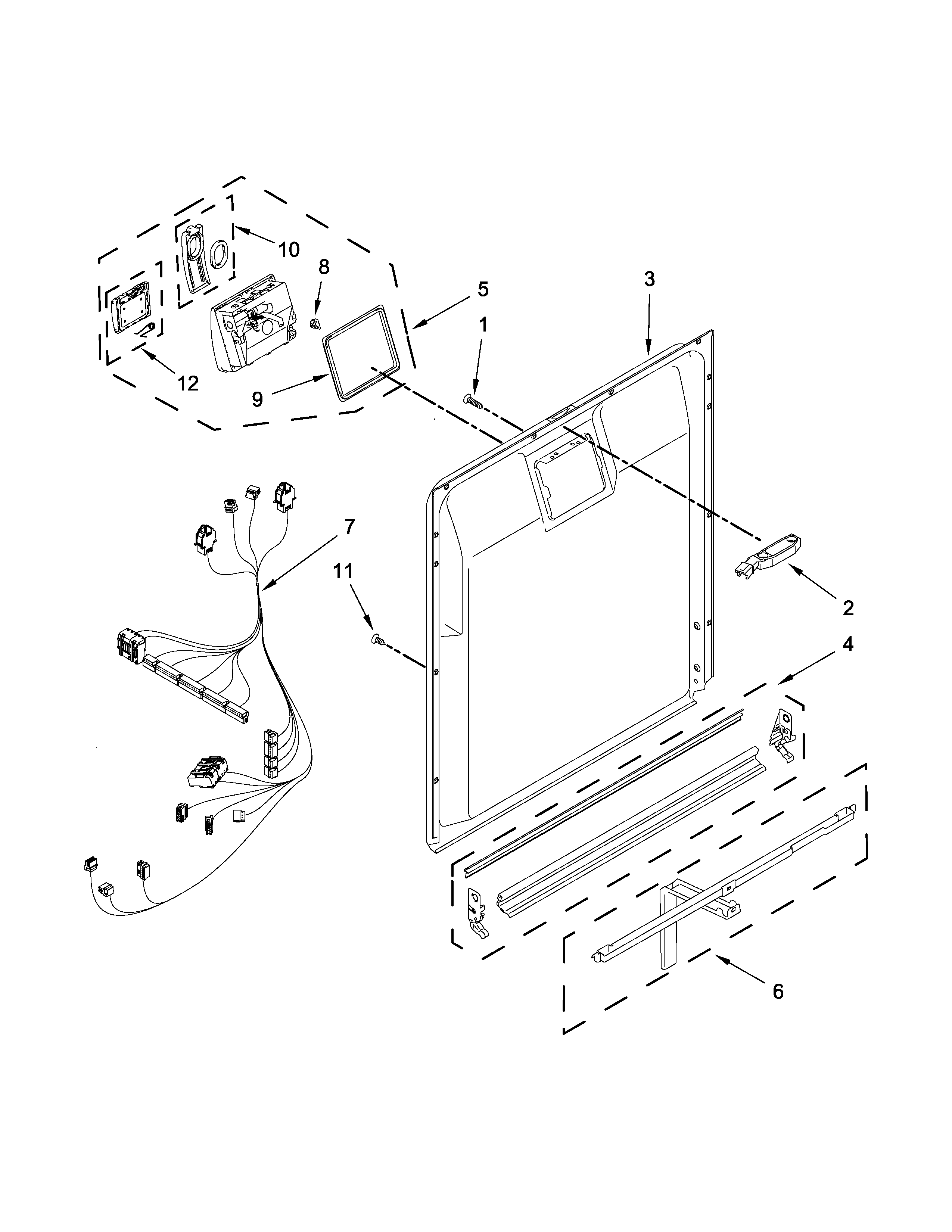 Inner door and latch parts