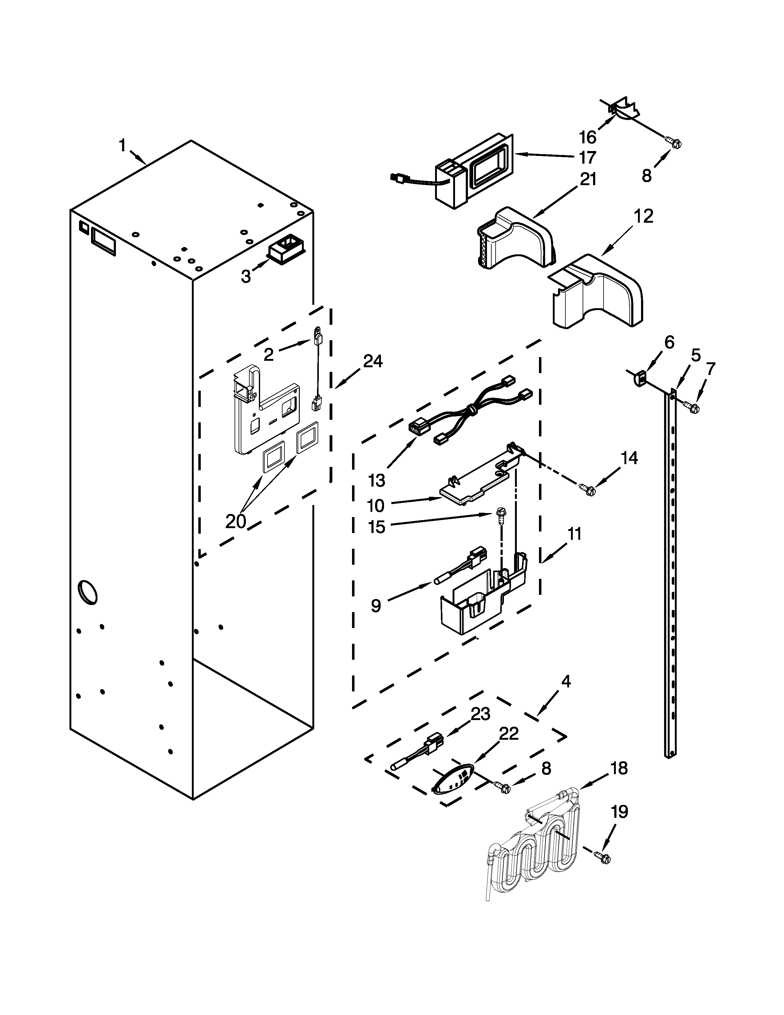Refrigerator liner parts